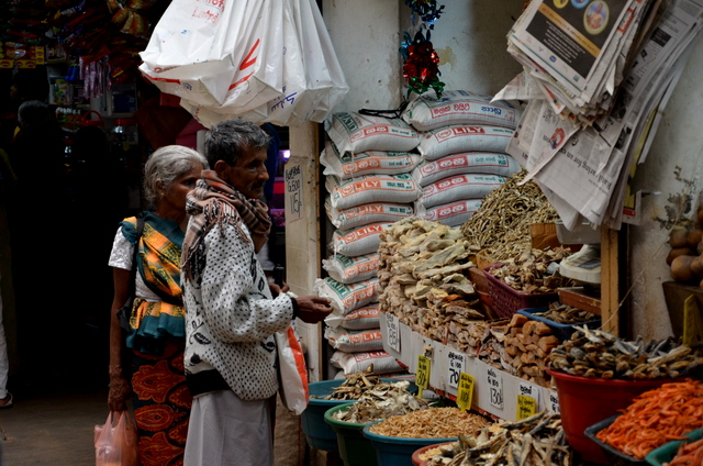 In the market in Kandy, Sri Lanka