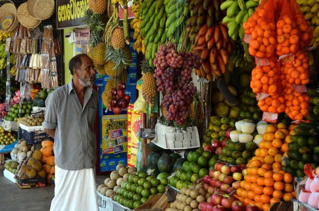 In the market in Kandy, Sri Lanka