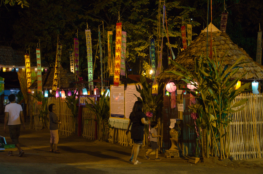 Evening Temple Festivities  Chiang Mia, Thailand