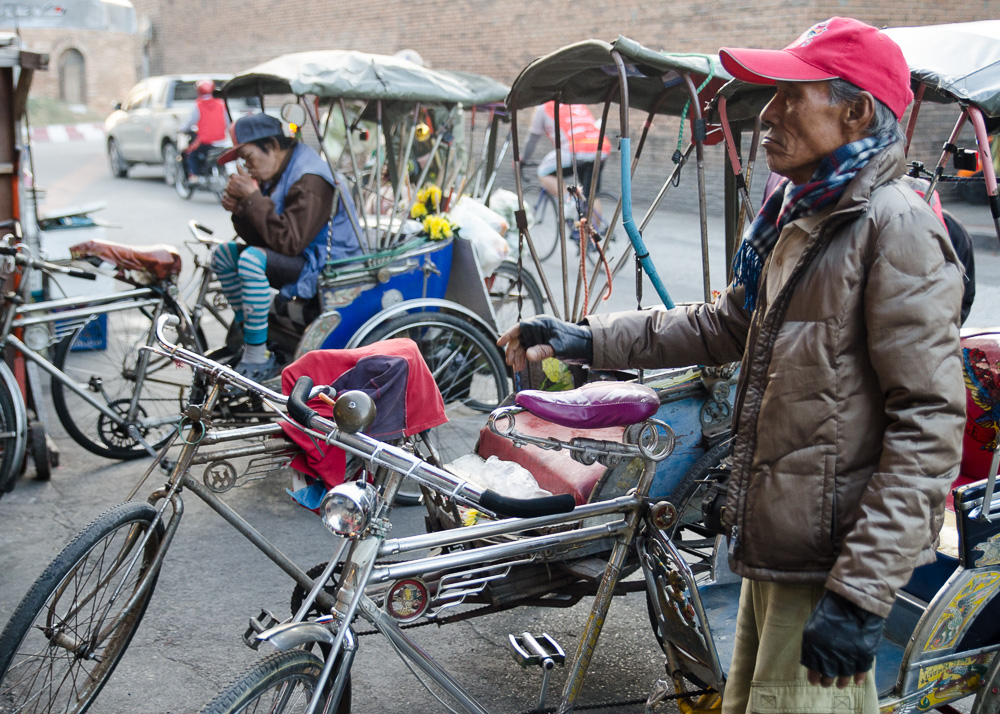 Rickshaw drivers at the Chiang Mai Gate